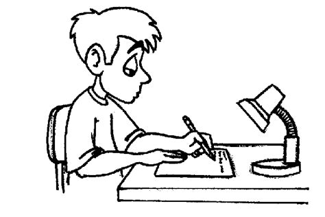 nagsusulat clipart black and white|Black White Clipart Images .